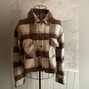 Plaid button up jacket
